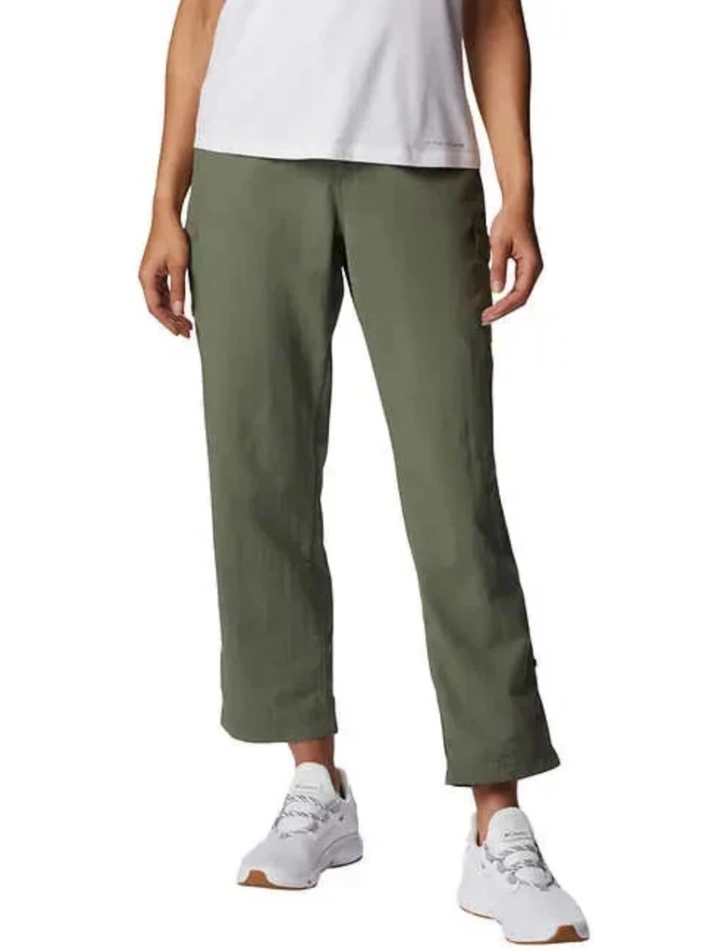 Columbia women's sportswear straight leg rolled cuff capri pants, Green | L